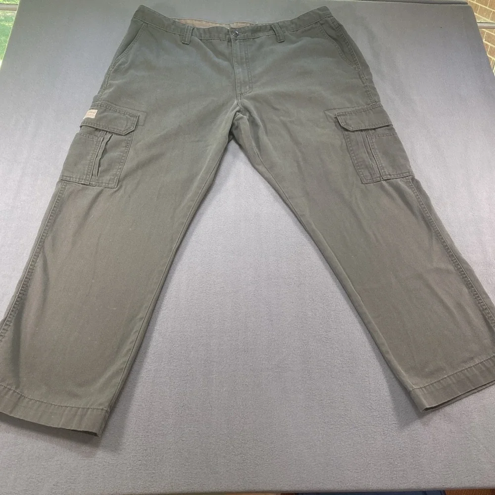 RedHead Cargo Pants Mens Green Cotton Stretch Straight Leg 42x30 Outdoor Hiking